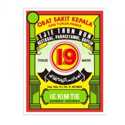 19 Obat Sakit Kepala Tjie Thun Hun 0.7gr (Isi 100pcs)