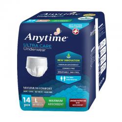 Anytime Anti-Bacterial & Odor Control Ultra Care Adult Pants L (14 Pcs)
