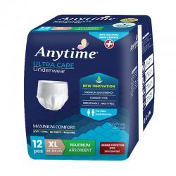 Anytime Anti-Bacterial & Odor Control Ultra Care Adult Pants XL (12 Pcs)