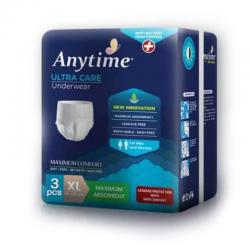 Anytime Anti-Bacterial & Odor Control Ultra Care Adult Pants XL (3 Pcs)