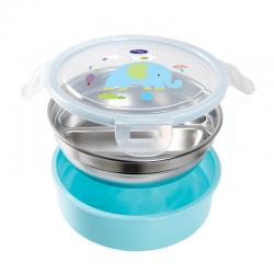 Baby Safe Stainless Lunch Box Round 2 Sections SS0011