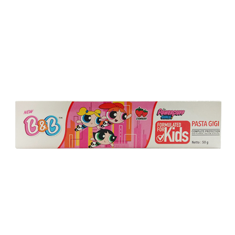 Jual B&B Kids Toothpaste Blossom Powerpuff Girls (Strawberry) 50gr - HBHoz