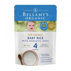 Bellamys Organic Baby Rice with Prebiotic (GOS) (4+ Months) 125gr