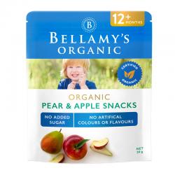 Bellamys Organic Pear & Apple Snacks (12+ Months) 20gr
