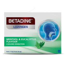 Betadine Lozenges Menthol & Eucalyptus Flavour (8 Butir @2.4gr)