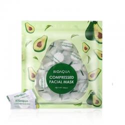 Bioaqua Compressed Facial Mask Avocado Green 50pcs