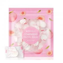 Bioaqua Compressed Facial Mask Peach Powder 50pcs