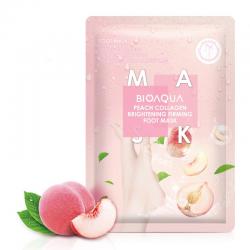 Bioaqua Peach Collagen Brightening Firming Foot Mask 35gr