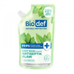 Biodef Body Wash Mint + Green Tea Pouch 400ml