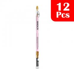 Brasov Eyebrow Pencil 3 in 1 Black 2.5gr (12 Pcs)