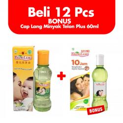 Cap Lang Minyak Telon no 1 60ml (BELI 12 BONUS Cap Lang Minyak Telon Plus 60ml)