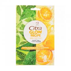 Citra Glow Recipe Juicy Sheet Mask Green Tea plus Yuzu Orange 25gr