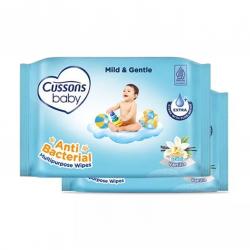 Cussons Baby Mild and Gentle Anti Bacterial Multipurpose Wipes BUY 1 GET 1 FREE RL 45s