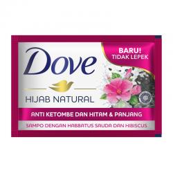 Dove Hijab Natural Sampo Anti Ketombe dan Hitam Panjang Sachet 9ml