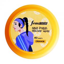 Fem Nail Polish Remover Wipes Orange (40 Sheets)