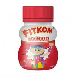 Fitkom Multivit Strawberry 21 Tab Botol Curvy