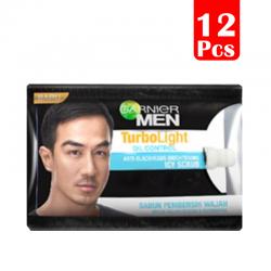 Garnier Men Turbo Light Oil Scrub Spout Sachet 10ml (PAKET ISI 12pcs)