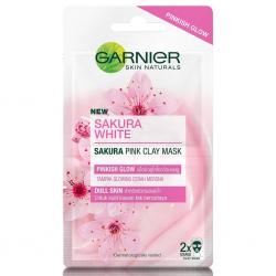Garnier Sakura Glow Pink Clay Mask Glowing Skin 2x6ml