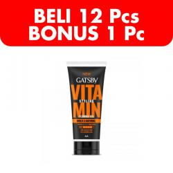 Gatsby Vita Flexible Gel Hold & Natural 100ml (BELI 12pcs Bonus 1pc)