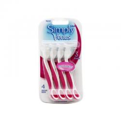 Gillette Simply Venus Elastomer Handle Pink Disposable 4s