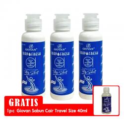 Giovan Soap Extra Fresh 90ml (BELI 3pcs GRATIS 1pc Giovan Sabun Cair Travel Size 40ml)