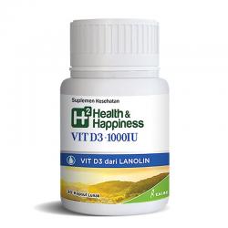 H2 Health & Happiness Vit D3-1000IU 30 Kapsul Lunak