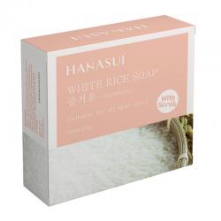 Hanasui White Rice Soap With Scrub 60gr