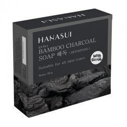 Hanasui Extra Bamboo Charcoal Soap With Scrub 60gr