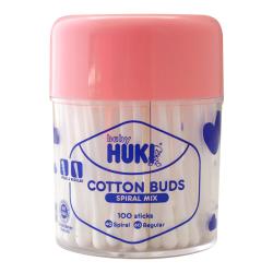 Huki Baby Cotton Buds Spiral Mix 100s