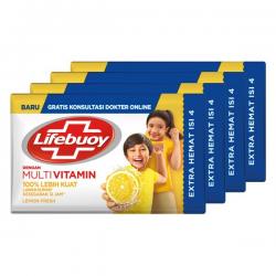Lifebuoy Antibacterial Soap Lemon Fresh (4x100gr)