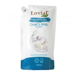 Lovial Shower Cream Goats Milk and Pearl Refill 900ml