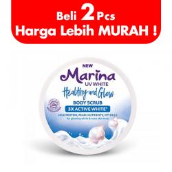 Marina UV White Body Scrub Healthy and Glow 185ml (BELI 2pcs LEBIH MURAH)