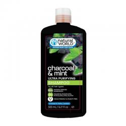 Natural World Charcoal and Mint Purifying Shampoo 500ml