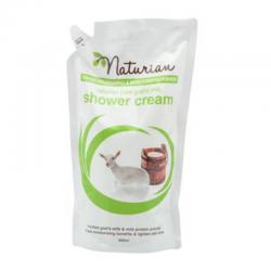 Naturian Shower Cream Pure Goat Milk Refill Pack 900ml