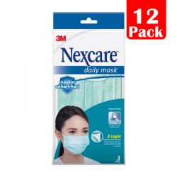 Nexcare Daily Mask 3 Ply Earloop 3s (12 Pack)