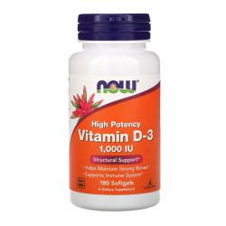 Now Vitamin D-3 1000IU 180 softgel