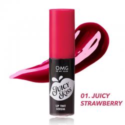 OMG Oh My Glam Juicy Kiss Lip Tint Serum 01 Juicy Strawberry