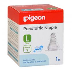 Pigeon Peristaltic Slim Neck Nipple 1s L
