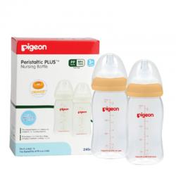 Pigeon Botol Susu PP Wide Neck Orange 240ml - 2pcs