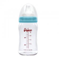Pigeon Botol Susu Kaca Wide Neck Blue 160ml