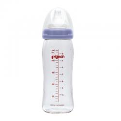 Pigeon Botol Susu Kaca Wide Neck Purple 240ml