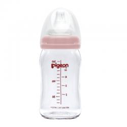 Pigeon Botol Susu Kaca Wide Neck Pink 160ml