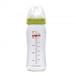Pigeon Botol Susu Kaca Wide Neck Green 240ml