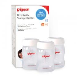 Pigeon Breastmilk Storage Bottles PP Wide Neck 160ml - 3pcs