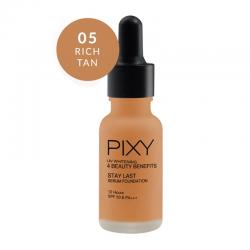 Pixy UV Whitening 4 Beauty Benefits Stay Last Serum Foundation 05 Rich Tan 17ml