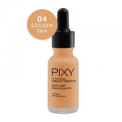 Pixy UV Whitening 4 Beauty Benefits Stay Last Serum Foundation 04 Golden Tan 17ml