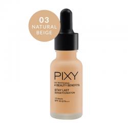 Pixy UV Whitening 4 Beauty Benefits Stay Last Serum Foundation 03 Natural Beige 17ml