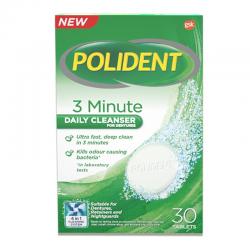 Polident 3 Minute Denture Cleanser 30 Tablet