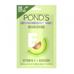 Ponds Vitamin Duo Sheet Mask Vitamin E plus Avocado 20gr