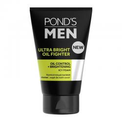 Ponds Men Ultra Bright Oil Fighter Oil Control+Brightening Icy Foam 50gr